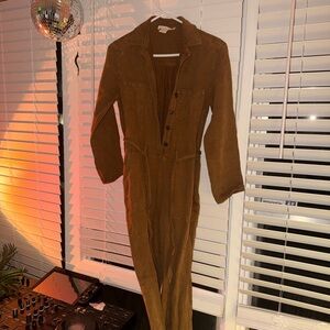 Brown Linen Jumpsuit